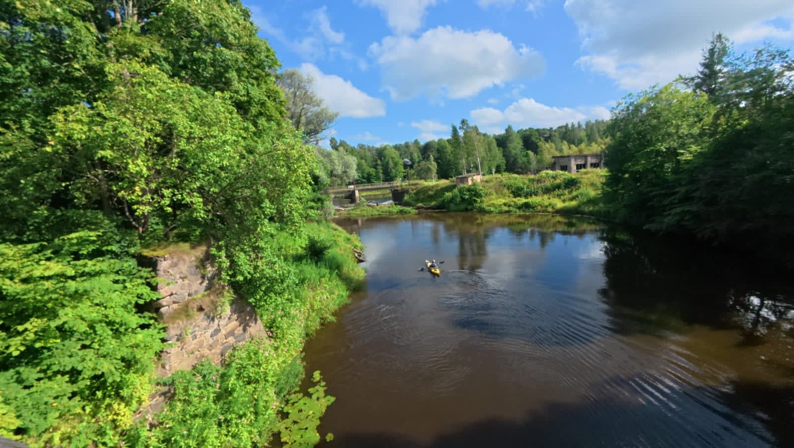 Staicele town viewed from the river