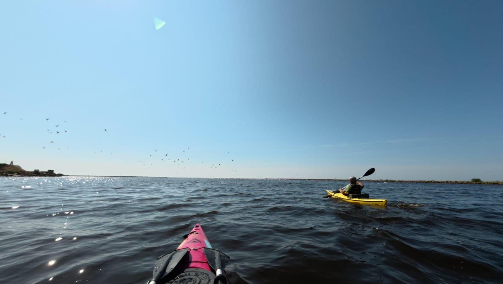 A quick paddle out to sea